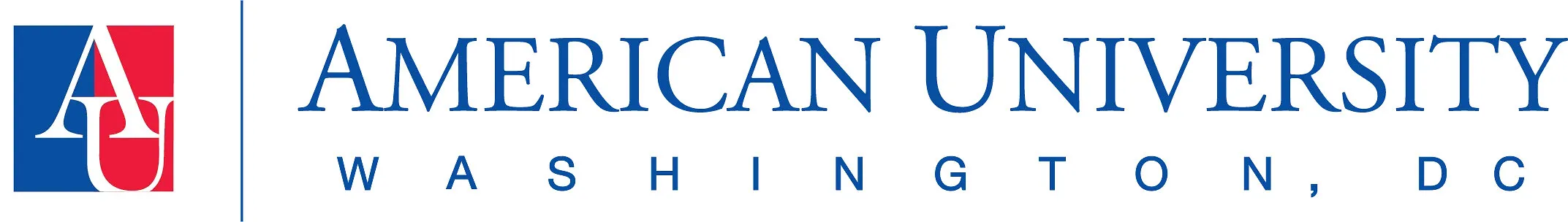 American University logo with “Washington, DC” beneath it.