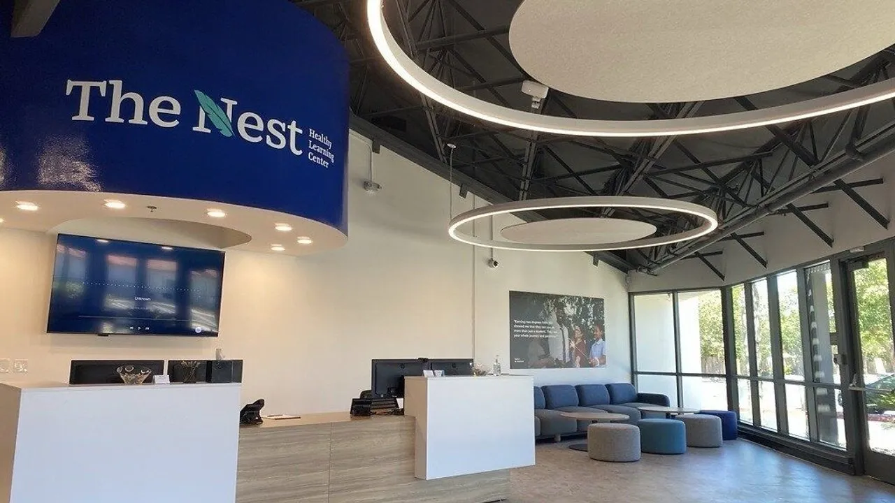 Reception and waiting area at The Nest Healthy Learning Center.